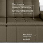 Sofá Cama Retrátil E Reclinável 3 Lugares 220cm Em Veludo Pal