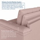 Sofá Cama Retrátil E Reclinável 3 Lugares 220cm Veludo Com Mo