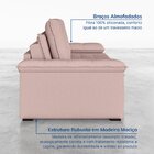 Sofá Cama Retrátil E Reclinável 3 Lugares 220cm Veludo Com Mo