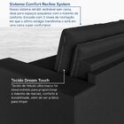 Sofá Cama Retrátil E Reclinável 3 Lugares 220cm Veludo Palmei