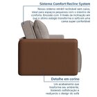 Sofá Cama Retrátil E Reclinável 3 Lugares 225cm Jequitibá Cab