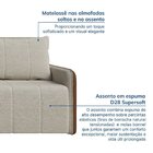 Sofá Cama Retrátil E Reclinável 3 Lugares 225cm Jequitibá Cab