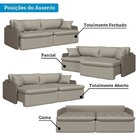 Sofá Cama Retrátil E Reclinável 3 Lugares 234cm Belmopã Espre
