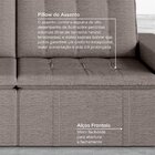 Sofá Cama Retrátil E Reclinável 3 Lugares 260cm Em Linho Palm