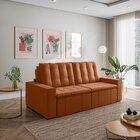 Sofá Cama Retrátil E Reclinável 3 Lugares 260cm Em Veludo Pal