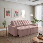 Sofá Cama Retrátil E Reclinável 3 Lugares 260cm Em Veludo Pal