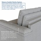 Sofá Cama Retrátil E Reclinável 3 Lugares 260cm Linho Com Mol