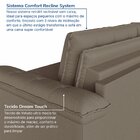 Sofá Cama Retrátil E Reclinável 3 Lugares 260cm Veludo Com Mo