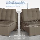 Sofá Cama Retrátil E Reclinável 3 Lugares 260cm Veludo Com Mo