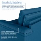 Sofá Cama Retrátil E Reclinável 3 Lugares 260cm Veludo Com Mo