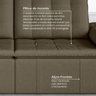 Sofá Cama Retrátil E Reclinável 3 Lugares 260cm Veludo Com Mo