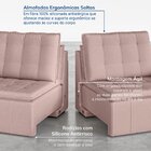 Sofá Cama Retrátil E Reclinável 3 Lugares 260cm Veludo Com Mo