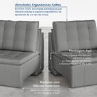 Sofá Cama Retrátil E Reclinável 3 Lugares 260cm Veludo Com Mo