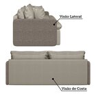 Sofá Cama Retrátil E Reclinável 3 Lugares Bipartido 234cm Bel