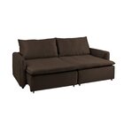 Sofá Cama Retrátil E Reclinável 4 Lugares 225cm Em Suede Com