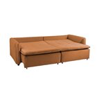 Sofá Cama Retrátil E Reclinável 4 Lugares 225cm Em Veludo Com