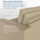 Sofá Cama Retrátil E Reclinável 4 Lugares 240cm Em Veludo Pal