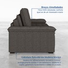 Sofá Cama Retrátil E Reclinável 4 Lugares 240cm Linho Com Mol