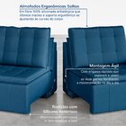 Sofá Cama Retrátil E Reclinável 4 Lugares 240cm Veludo Com Mo