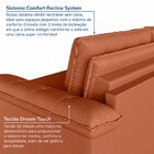 Sofá Cama Retrátil E Reclinável 4 Lugares 240cm Veludo Com Mo