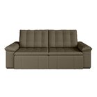 Sofá Cama Retrátil E Reclinável 4 Lugares 240cm Veludo Com Mo
