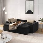 Sofá Cama Retrátil E Reclinável 4 Lugares 240cm Veludo Palmei