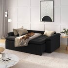 Sofá Cama Retrátil E Reclinável 4 Lugares 240cm Veludo Palmei