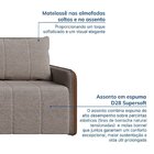 Sofá Cama Retrátil E Reclinável 4 Lugares 250cm Jequitibá Cab