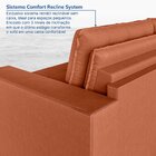 Sofá Cama Retrátil E Reclinável 4 Lugares 280cm Em Veludo Pal