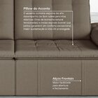 Sofá Cama Retrátil E Reclinável 4 Lugares 280cm Veludo Com Mo