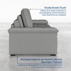 Sofá Cama Retrátil E Reclinável 4 Lugares 280cm Veludo Com Mo