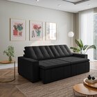 Sofá Cama Retrátil E Reclinável 4 Lugares 280cm Veludo Palmei