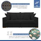 Sofá Cama Retrátil E Reclinável Arizona Veludo Preto 2,20m