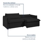 Sofá Cama Retrátil E Reclinável Aurora Preto