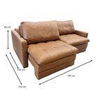 Sofá-cama Retrátil E Reclinável Couro Legítimo 2 Lugares 180c
