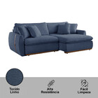 Sofá Cama Retrátil E Reclinável Inova 210 Cm Braço 15 Cm Meu