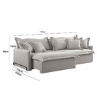 Sofá Cama Retrátil E Reclinável Leona 190 Cm Braço 15 Cm Meu