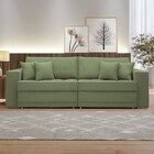Sofá Cama Retrátil E Reclinável Noel 240cm Boucle Verde - Cel
