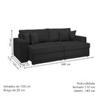 Sofá Cama Retrátil E Reclinável Noel 240cm Boucle Verde - Cel