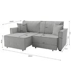 Sofá Cama Retrátil E Reclinável Onix 220 Cm Scott Grafite