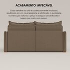 Sofá Cama Retrátil Em Madeira Eucalipto E Bouclê 200cm Creta