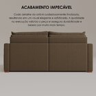 Sofá Cama Retrátil Em Madeira Eucalipto E Bouclê 210cm Urugua