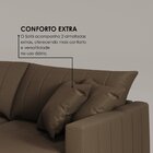 Sofá Cama Retrátil Em Madeira Eucalipto E Bouclê 210cm Urugua