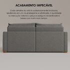 Sofá Cama Retrátil Em Madeira Eucalipto E Bouclê 210cm Urugua