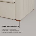 Sofá Cama Retrátil Em Madeira Eucalipto E Bouclê 230cm Urugua