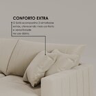 Sofá Cama Retrátil Em Madeira Eucalipto E Bouclê 230cm Urugua