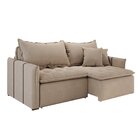 Sofá Cama Retrátil Em Madeira Eucalipto E Linho 200cm Creta B