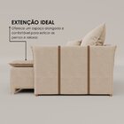 Sofá Cama Retrátil Em Madeira Eucalipto E Linho 220cm Creta B