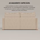 Sofá Cama Retrátil Em Madeira Eucalipto E Linho 220cm Creta B