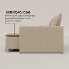 Sofá Cama Retrátil Em Madeira Eucalipto E Linho 220cm Flórida